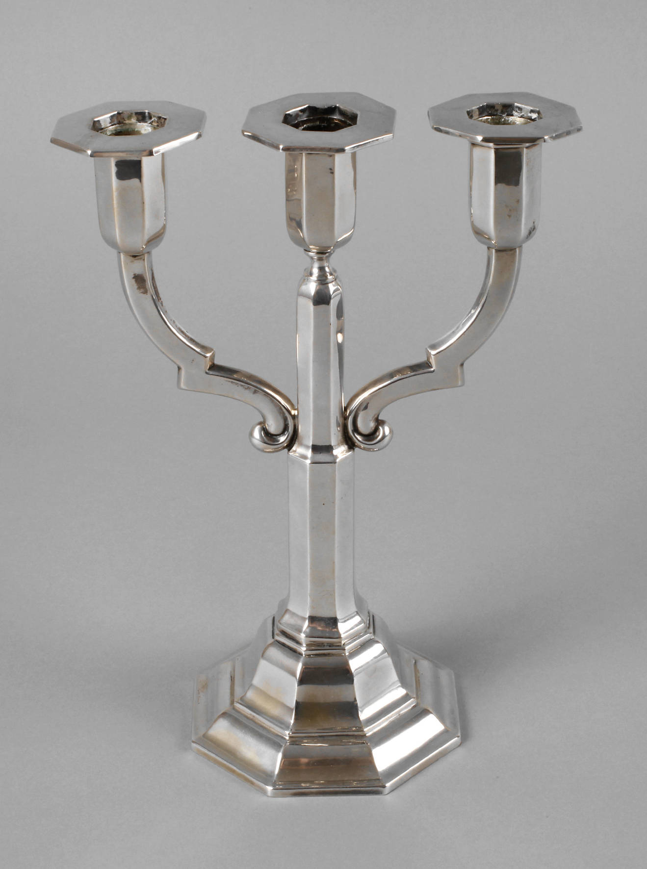 Silber Kerzenleuchter Art déco