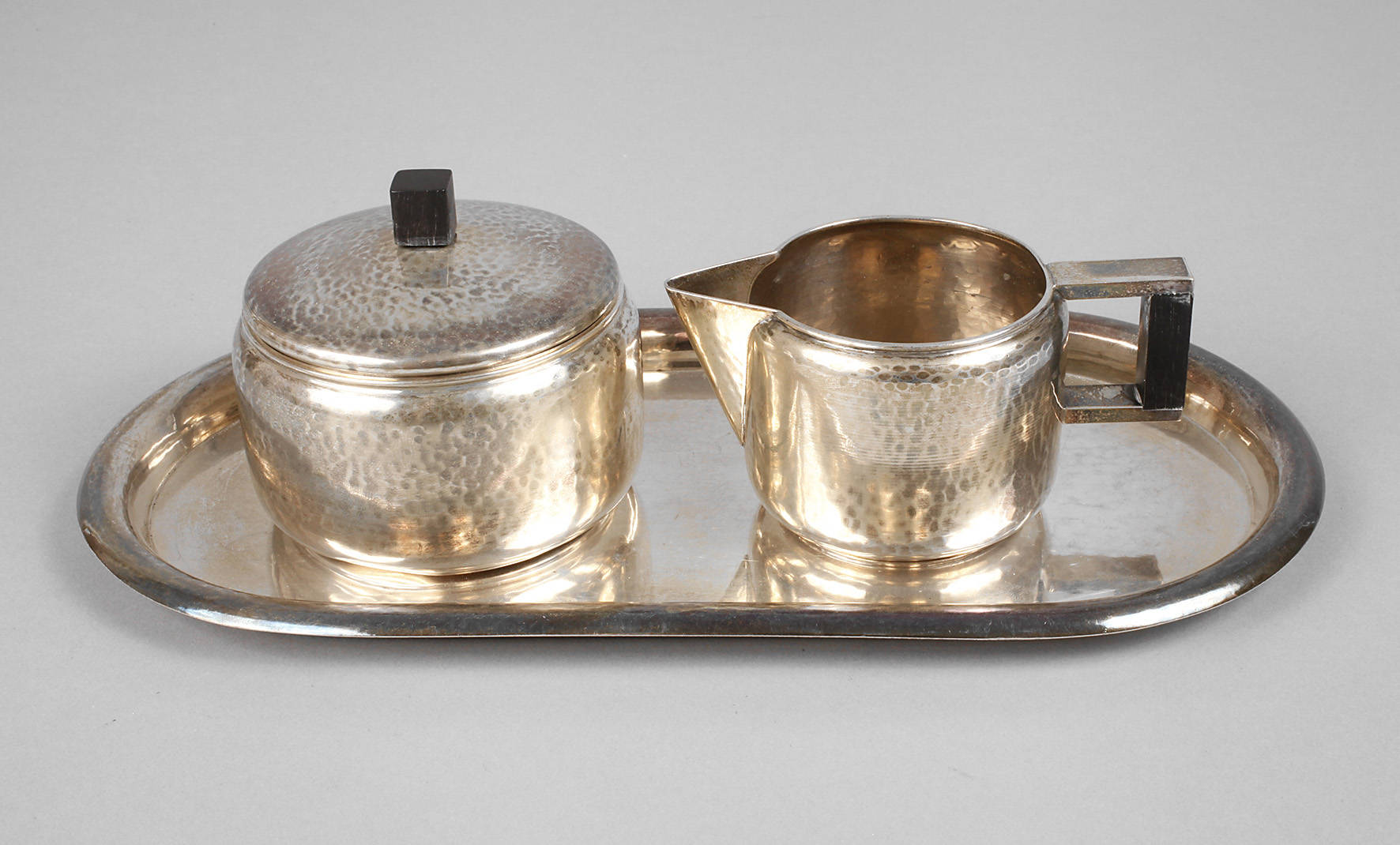 Silber Zucker-/Sahneset Art déco