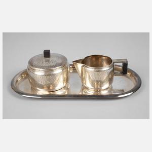 Silber Zucker-/Sahneset Art déco