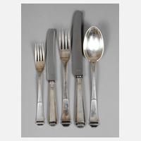 Silber fünf Besteckteile Art déco111