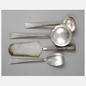 Silber vier Vorlegeteile Prof. Hübner