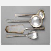 Silber vier Vorlegeteile Prof. Hübner111