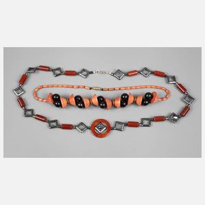 Paar Art déco-Colliers