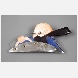 Ungewöhnliche Brosche Rennfahrer