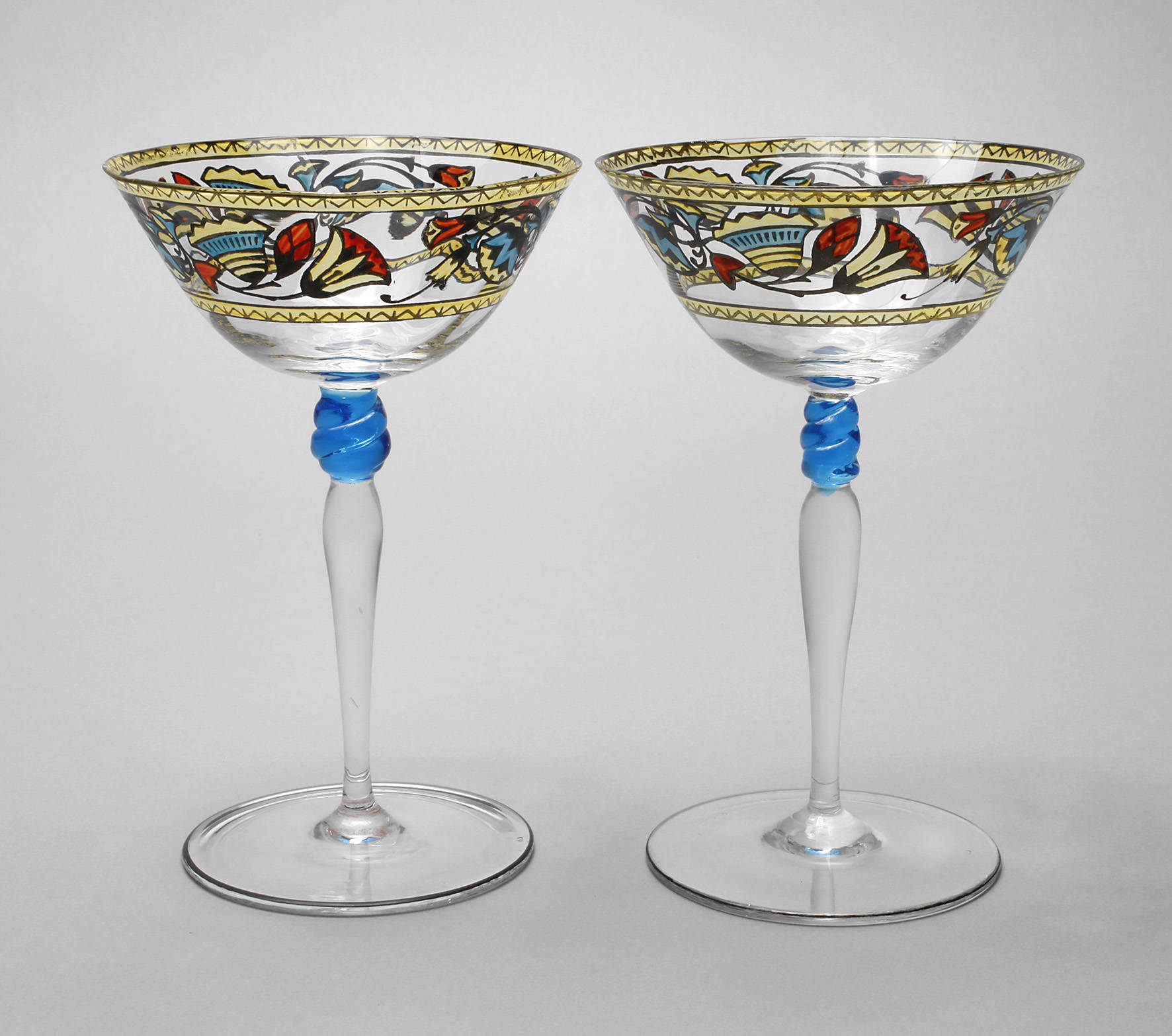 Paar Sektschalen Art déco