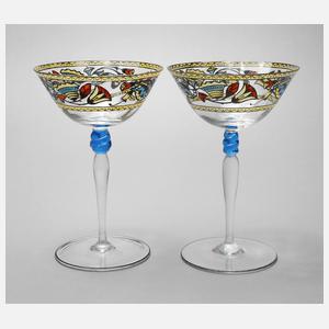 Paar Sektschalen Art déco