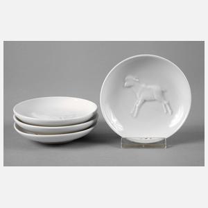 KPM Berlin vier Konfektschälchen