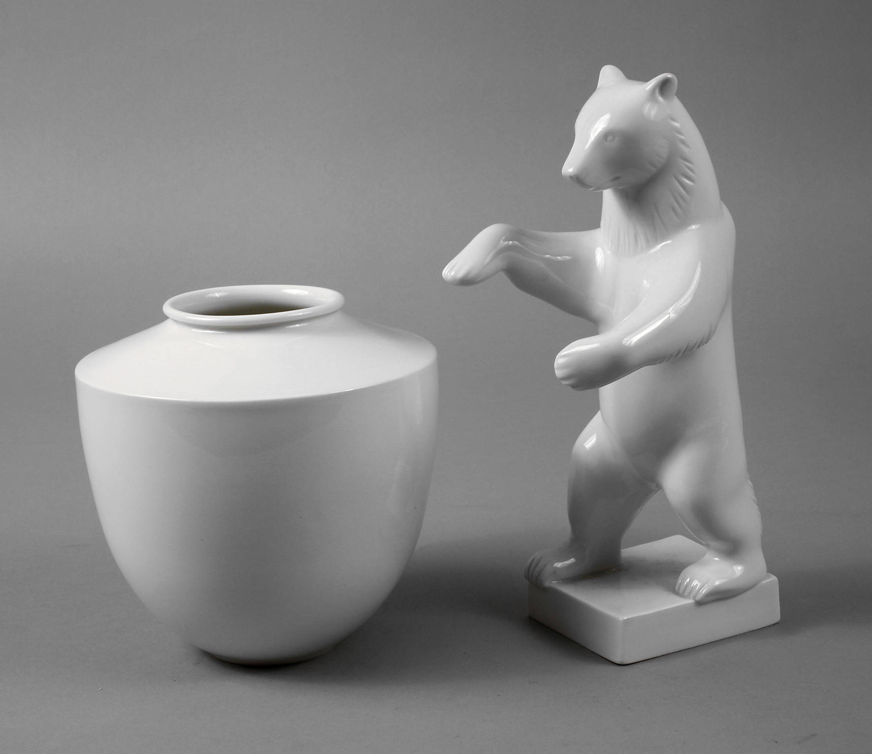 KPM Berlin zwei Teile Weißporzellan