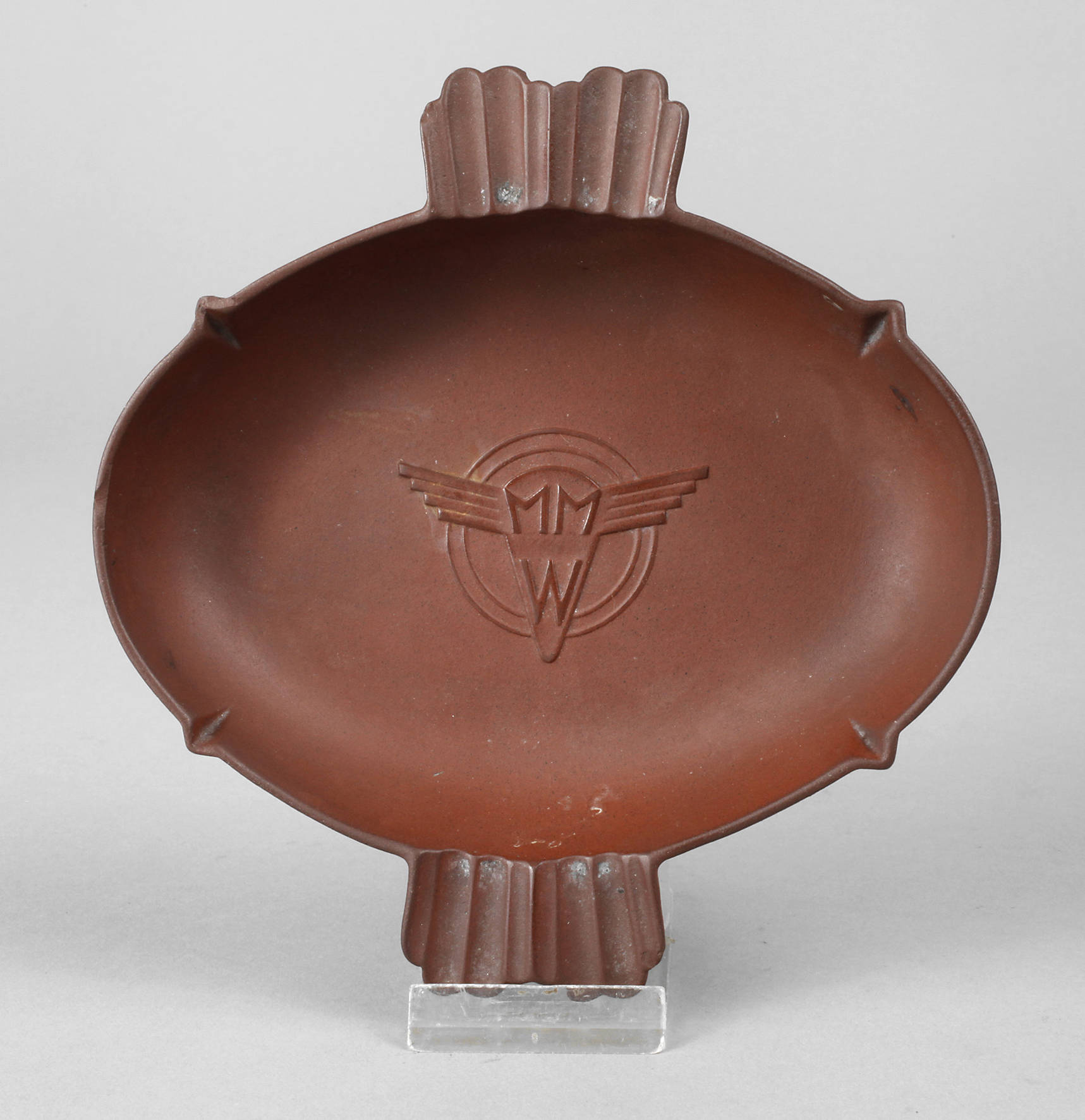 Meissen Werbeascher Böttgersteinzeug