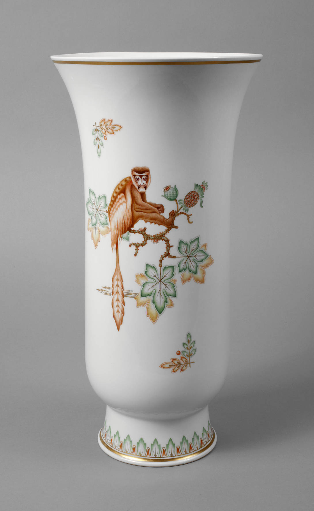 Meissen Bodenvase Affenmotiv