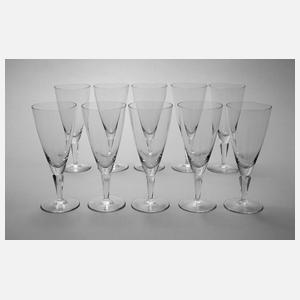 Wilhelm Wagenfeld zehn Sektgläser