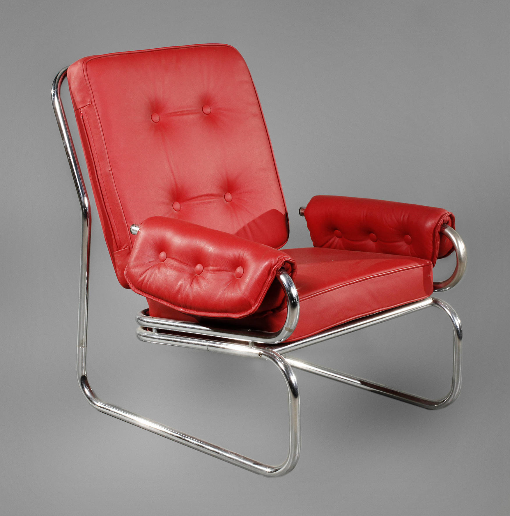 Ledersessel Stahlrohr