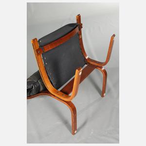 Paar Ledersessel und Ottomane