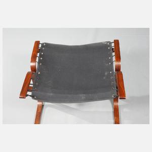 Paar Ledersessel und Ottomane