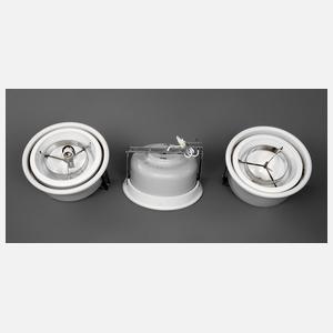 Drei Einbauleuchten Louis Poulsen