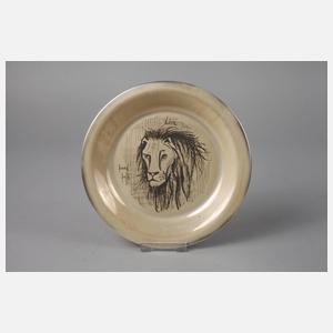 Bernard Buffet Silberteller ”Löwe”