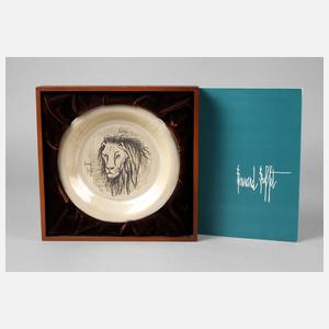 Bernard Buffet Silberteller ”Löwe”