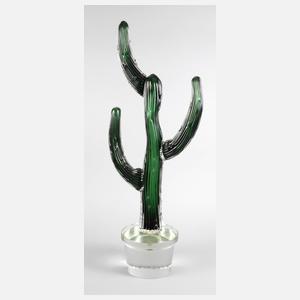 Murano große Glasskulptur Kaktus