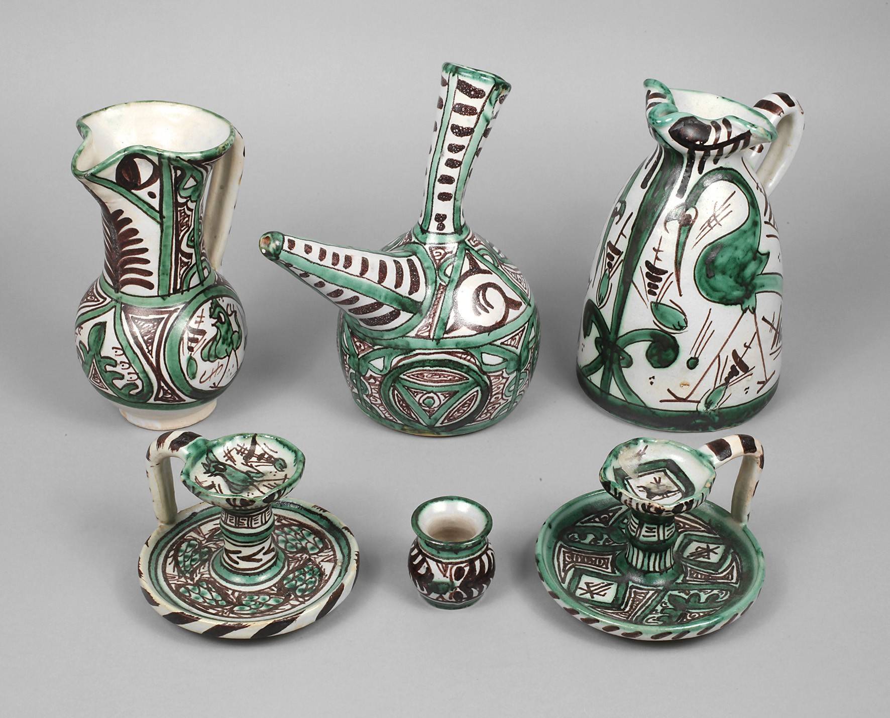 Spanien sechs Teile Punter Keramik