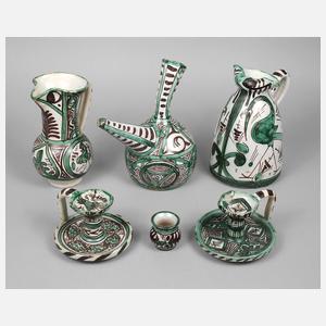 Spanien sechs Teile Punter Keramik