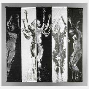 Großer fünfteiliger Wandbehang Antje Henkel