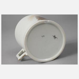 Gotha Biedermeiertasse Sepiamalerei