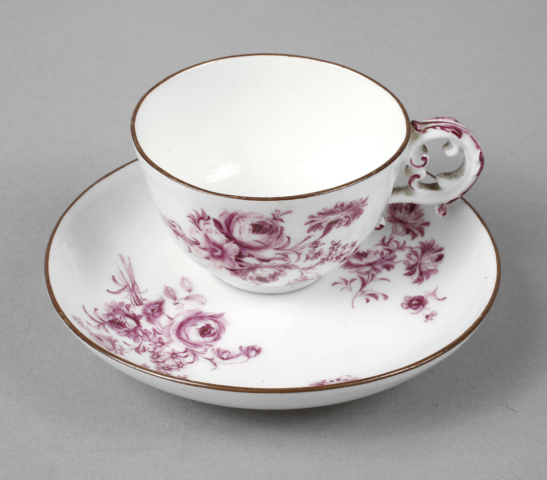 Meissen Mokkatasse Blumenmalerei