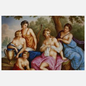 Meissen Bildteller ”Diana von Nymphen umgeben”