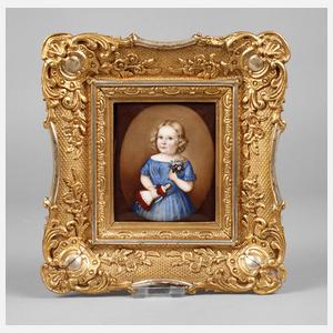 Porzellanbildplatte mit Kinderportrait