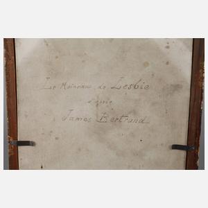 Porzellanbildplatte Portrait der Lesbia