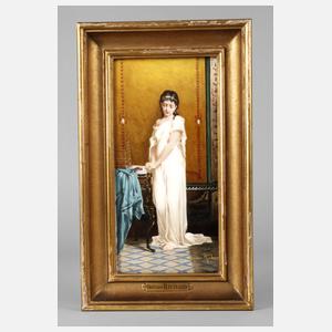 Porzellanbildplatte Portrait der Lesbia