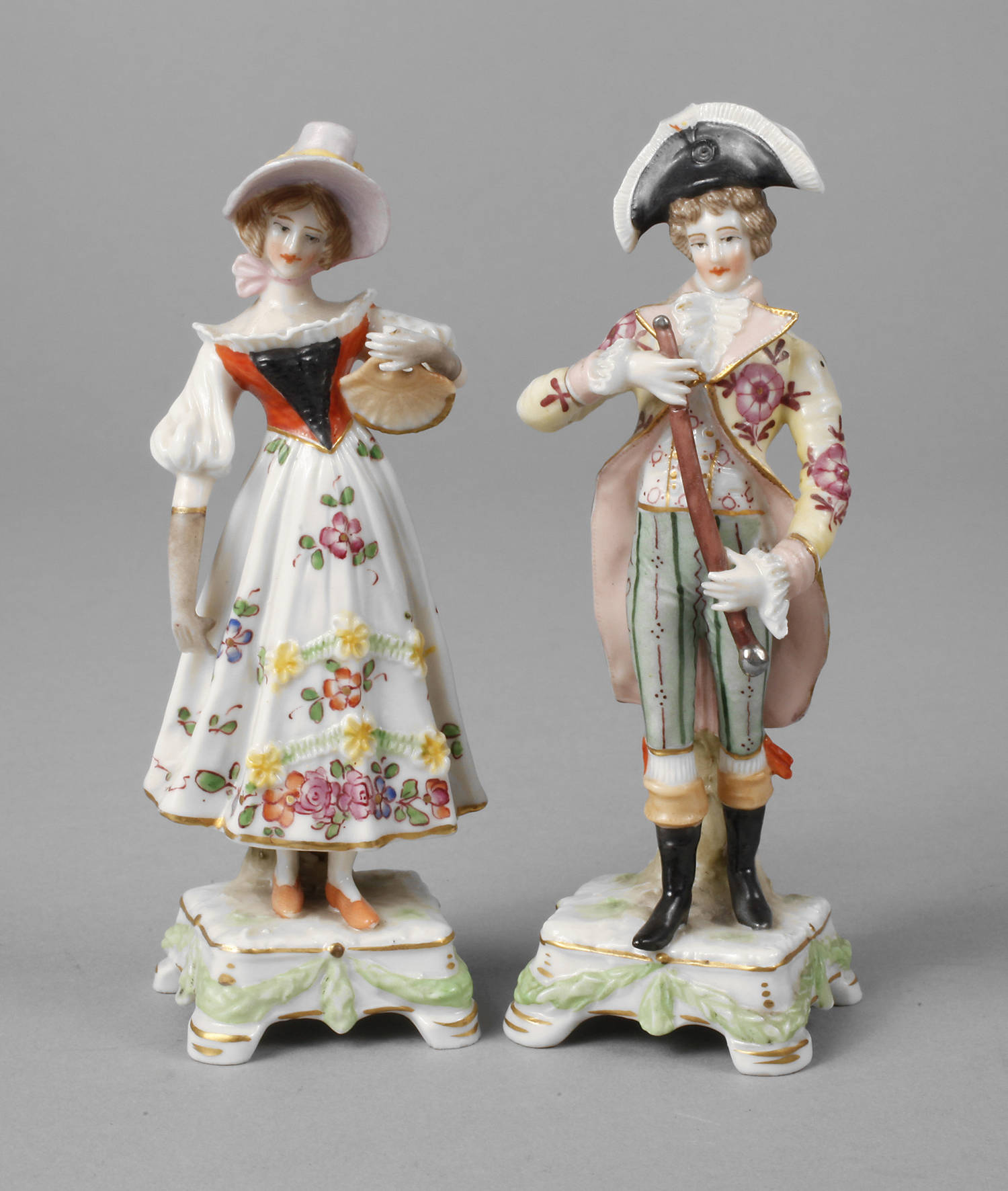 Fasold & Stauch Bock-Wallendorf zwei Biedermeierfiguren