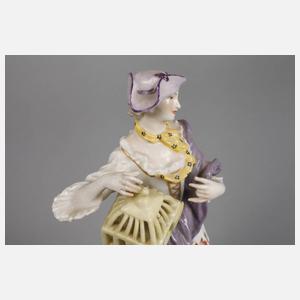 Frankenthal Schäfer und Schäferin mit Vogelbauer