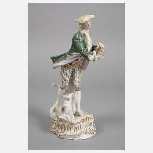 Frankenthal Schäfer und Schäferin mit Vogelbauer