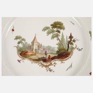 Frankenthal Teller mit Landschaftsmalerei