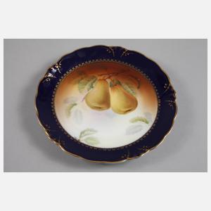 Jaeger & Co. Marktredwitz sechs Obstteller Kobaltrand