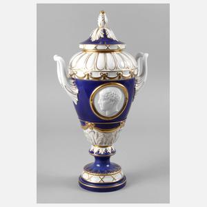 Kahla Amphorenvase mit Deckel