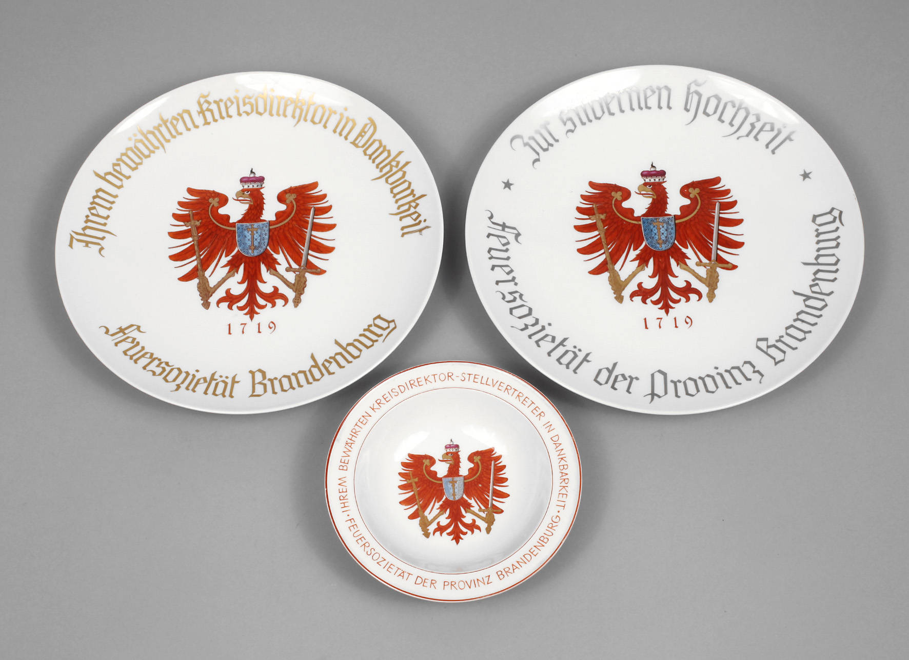 KPM Berlin drei Teile Feuersozietät Brandenburg