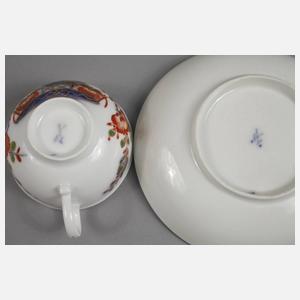 Meissen Paar Tassen Kakiemondekor