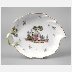 Meissen Blattschale Watteauszene