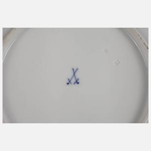 Meissen drei Dessertteller Watteaumalerei