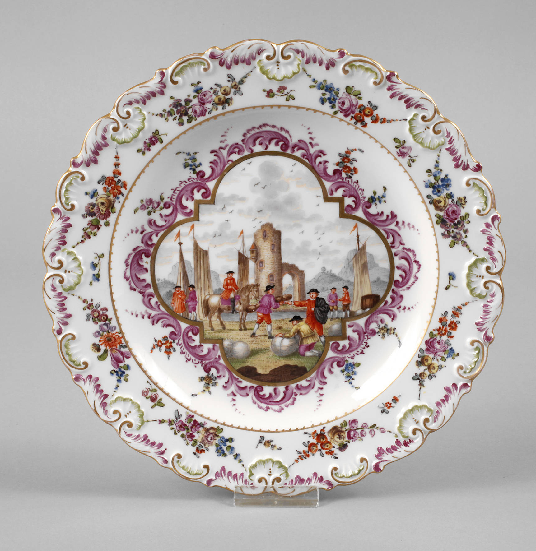 Meissen Zierteller  „Seeprospektmalerei”