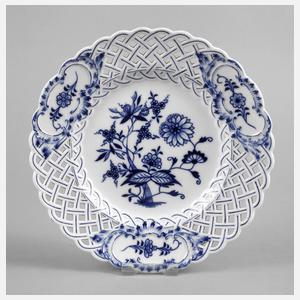 Meissen Durchbruchteller ”Zwiebelmuster”