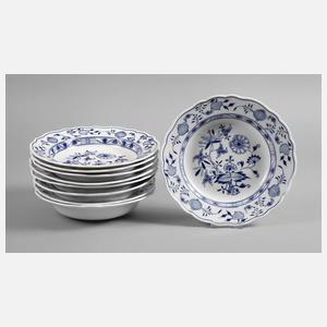 Meissen Konvolut Suppenteller ”Zwiebelmuster”