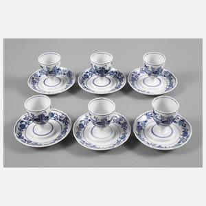 Meissen sechs Eierbecher ”Zwiebelmuster”