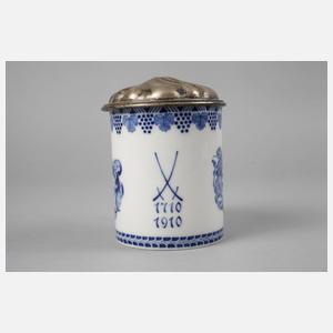 Meissen Jubiläumskrug mit Silberdeckel