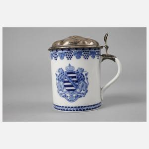 Meissen Jubiläumskrug mit Silberdeckel