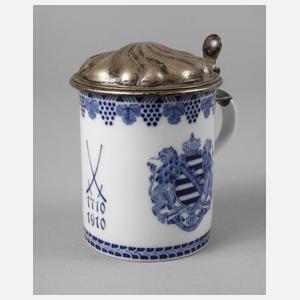 Meissen Jubiläumskrug mit Silberdeckel