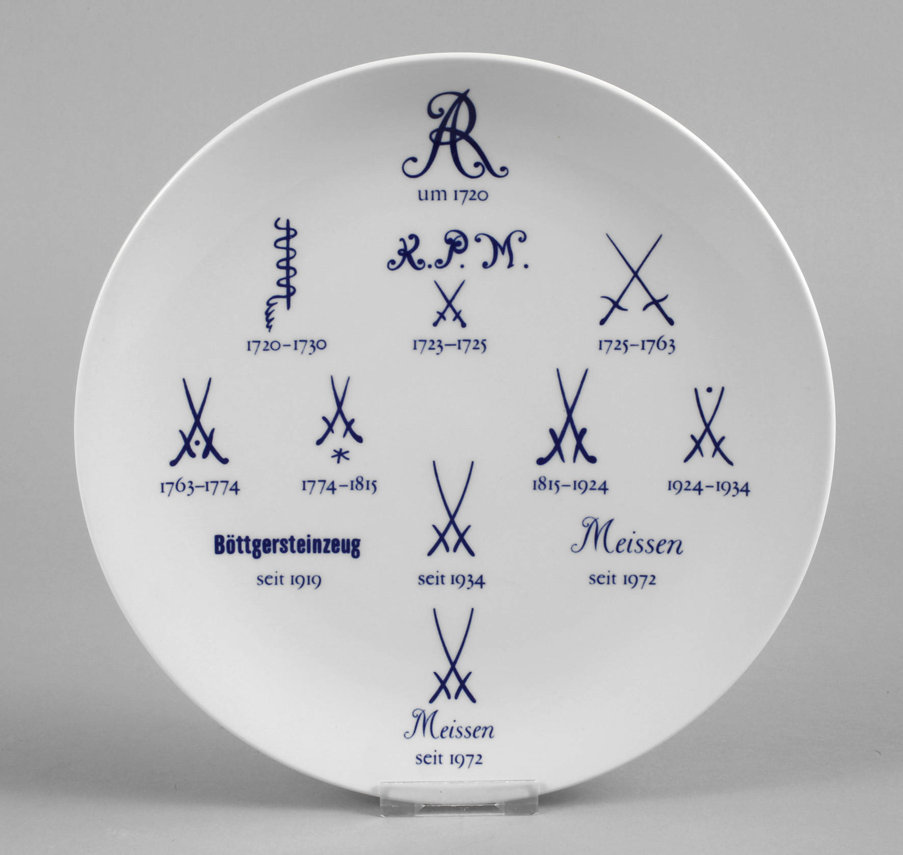 Meissen Wandteller Meissener Schwertermarken