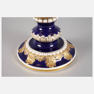 Meissen große Prunkvase als Lampenfuß